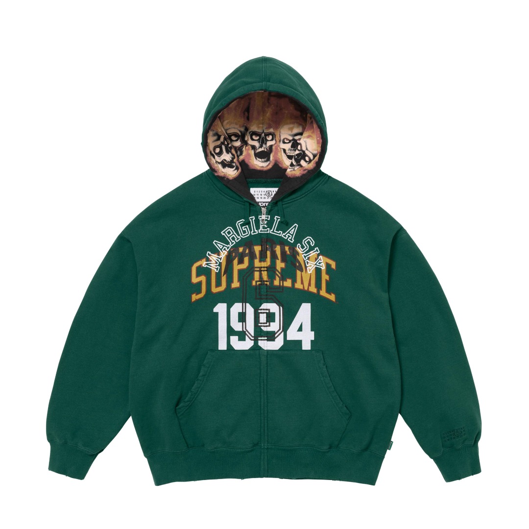 Supreme MM6 Maison Margiela Zip Up Hooded Sweatshirt  - DopestKickz