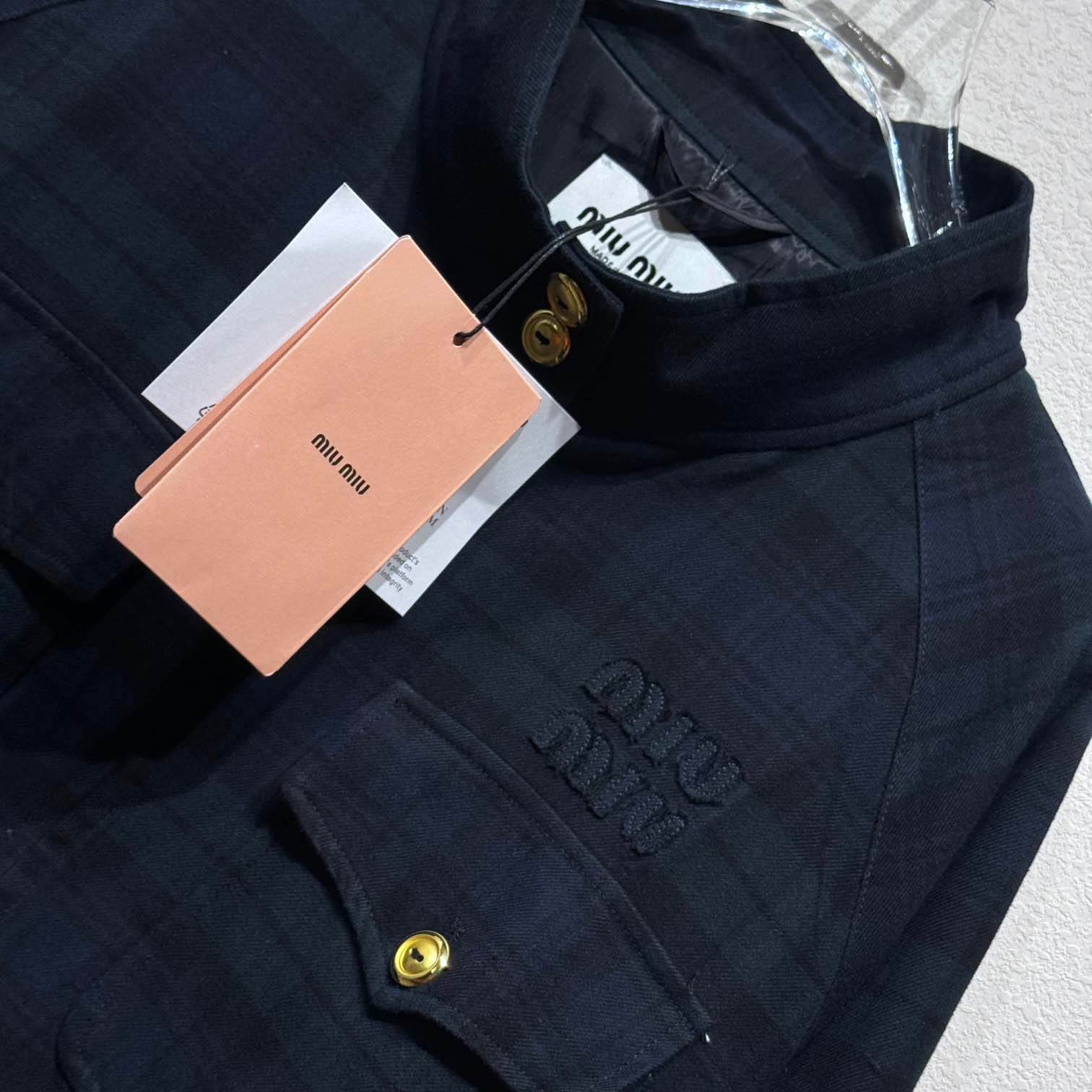 Miu Miu Plaid Blouson Jacket - DopestKickz