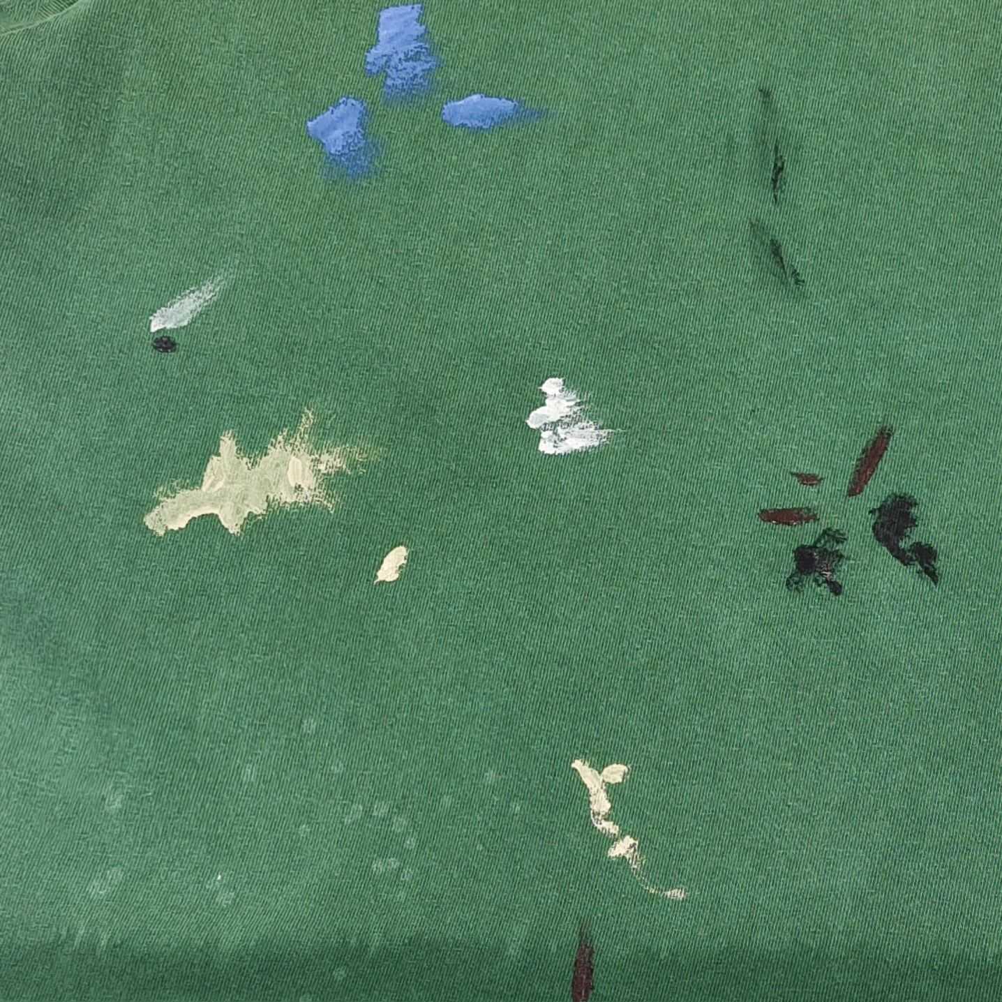 Gallery Dept Vintage Green Paint Splatter Logo T-Shirt - DopestKickz