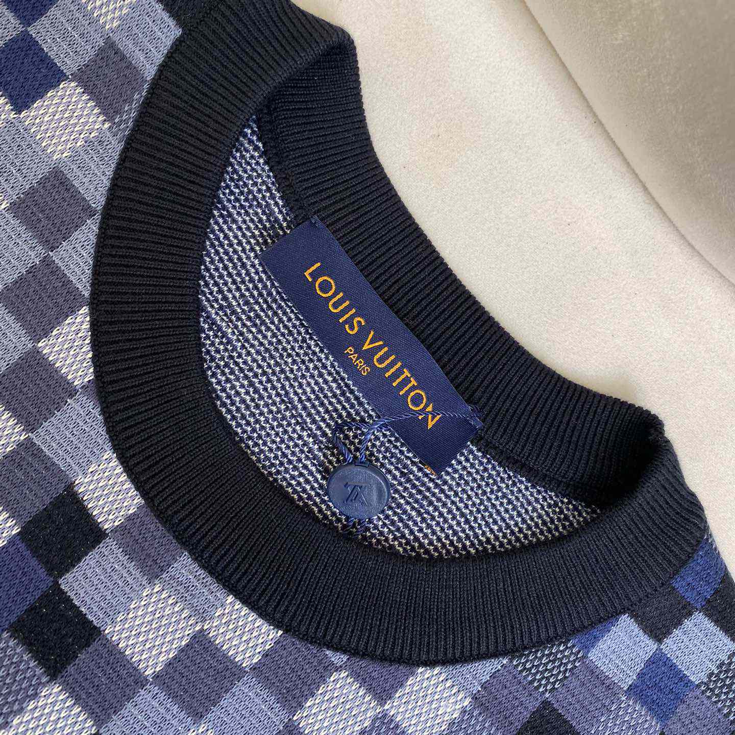Louis Vuitton LV Vers Damoflage Jacquard Pullover   1AGHTQ - DopestKickz