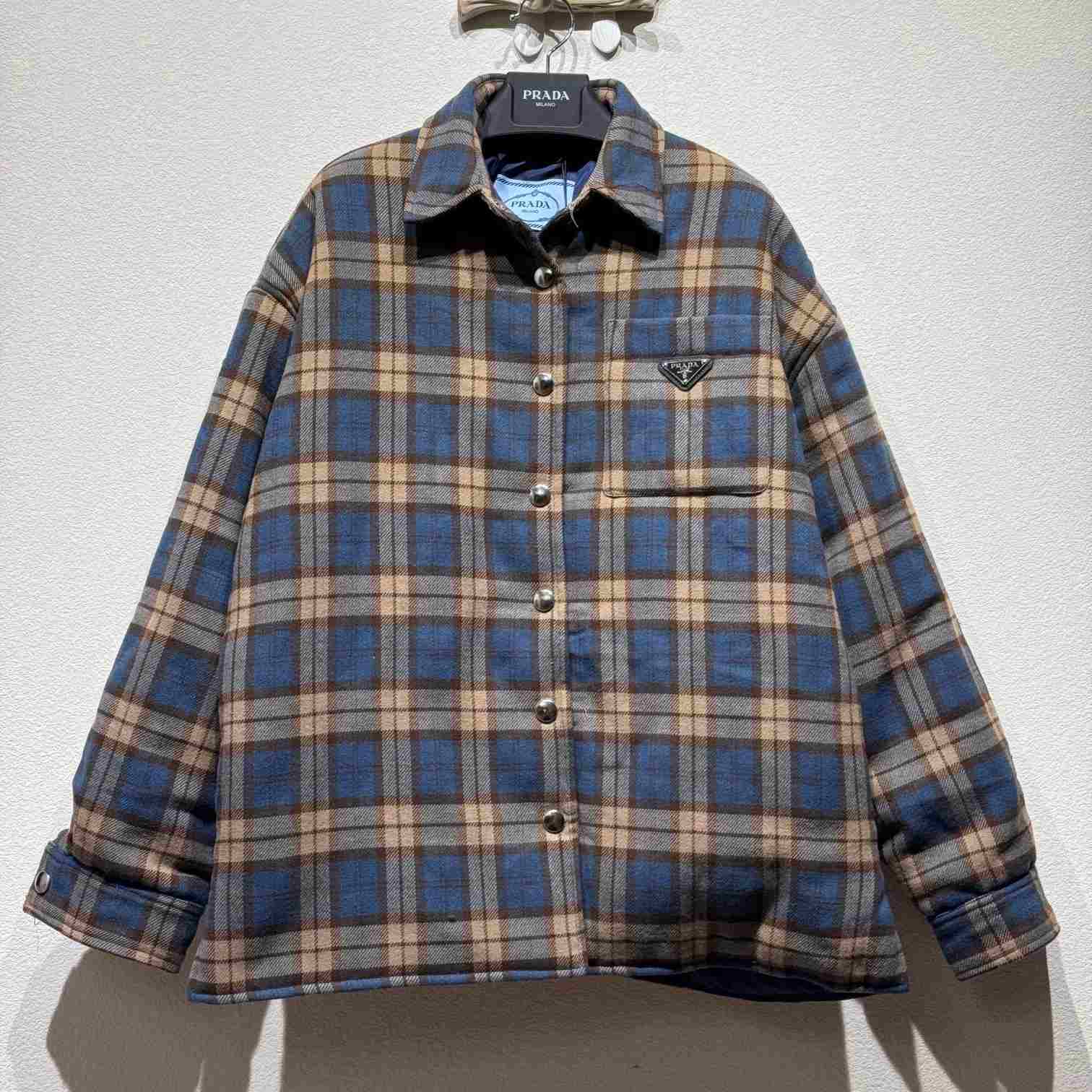 Prada Checked Wool Twill Lumberjack Jacket - DopestKickz