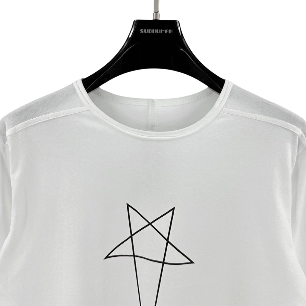 Rick Owens Level Pentagram-print Organic Cotton T-shirt - DopestKickz