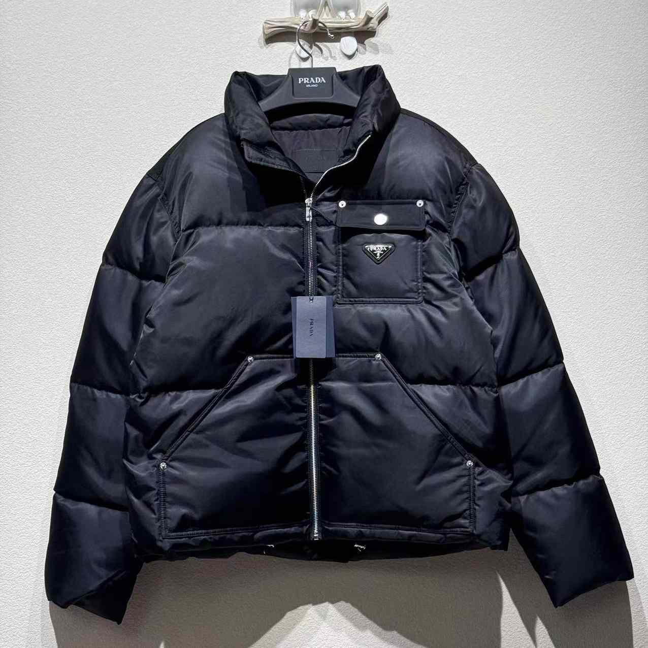 Prada Cropped Re-Nylon Down Jacket - DopestKickz