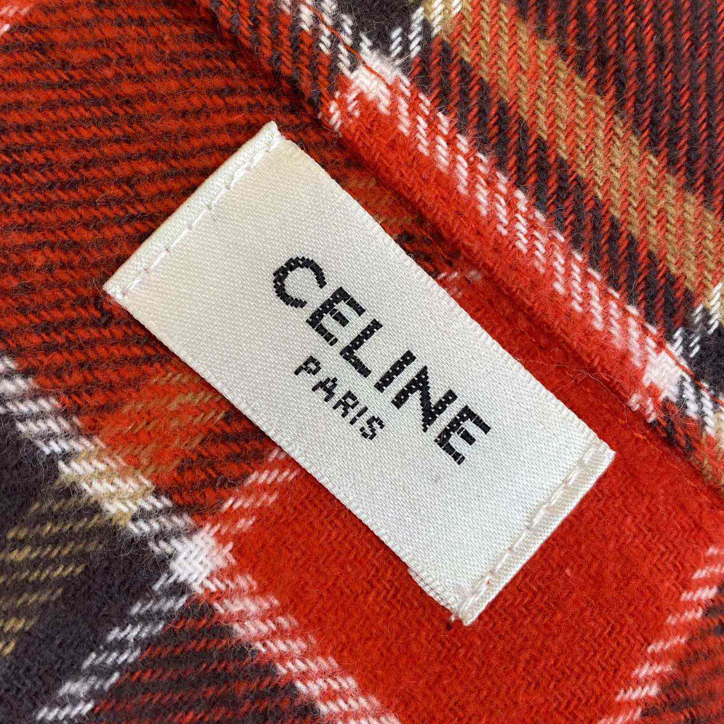 Celine Loose Shirt In Checked Cotton - DopestKickz