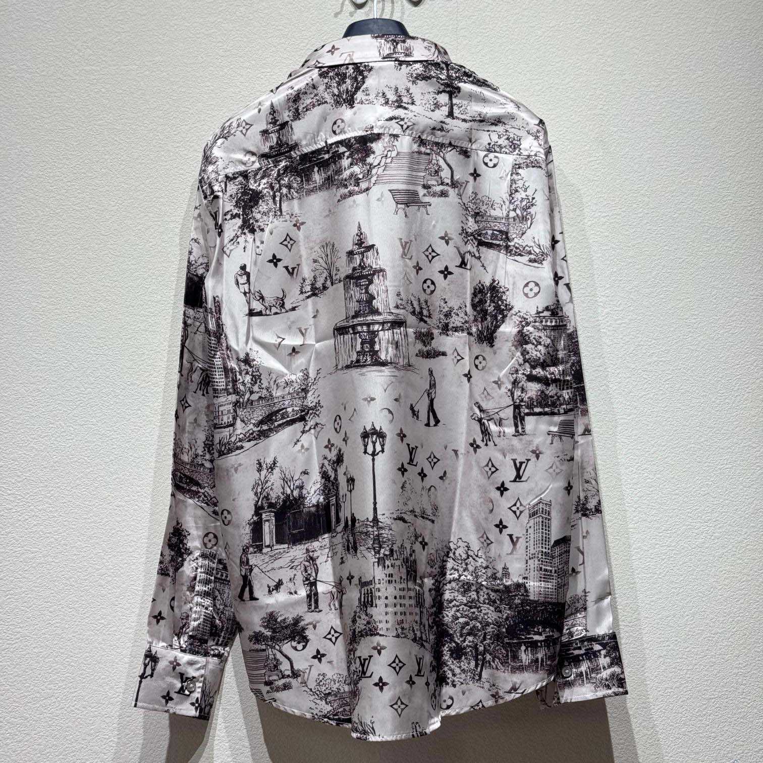 Louis Vuitton Long-Sleeved Silk Shirt   - DopestKickz