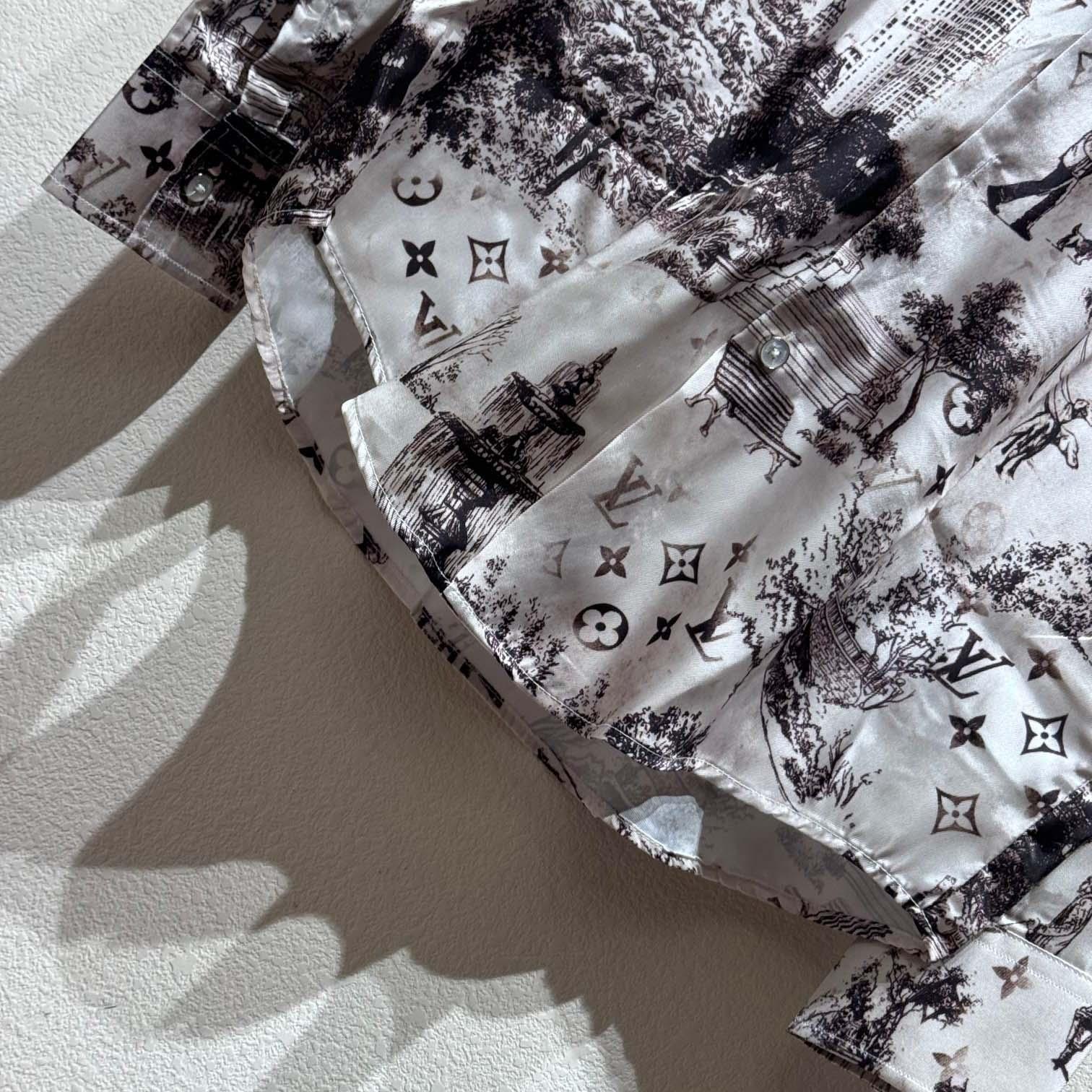 Louis Vuitton Long-Sleeved Silk Shirt   - DopestKickz