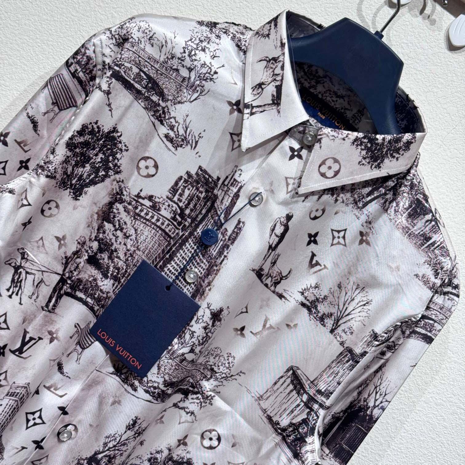 Louis Vuitton Long-Sleeved Silk Shirt   - DopestKickz