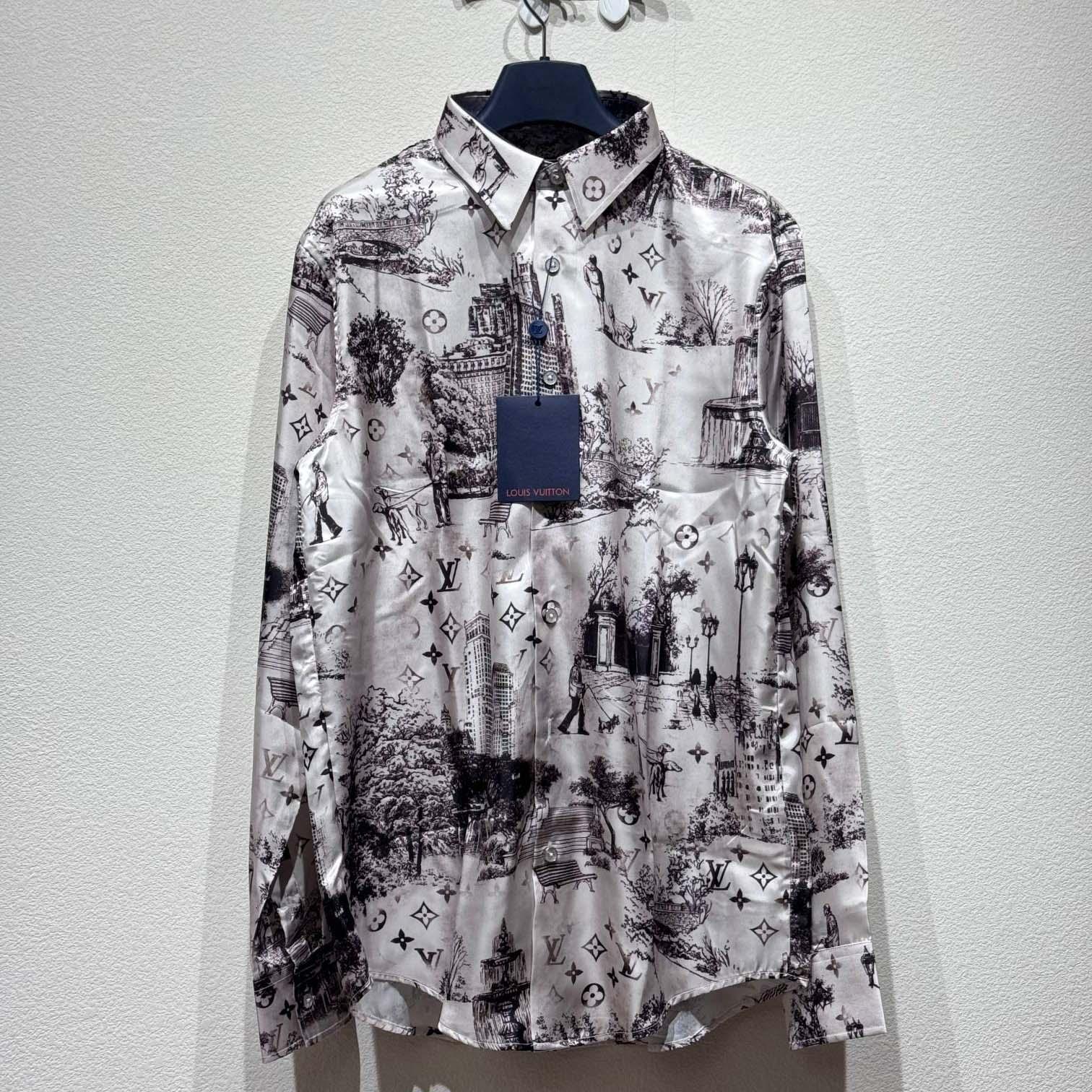 Louis Vuitton Long-Sleeved Silk Shirt   - DopestKickz