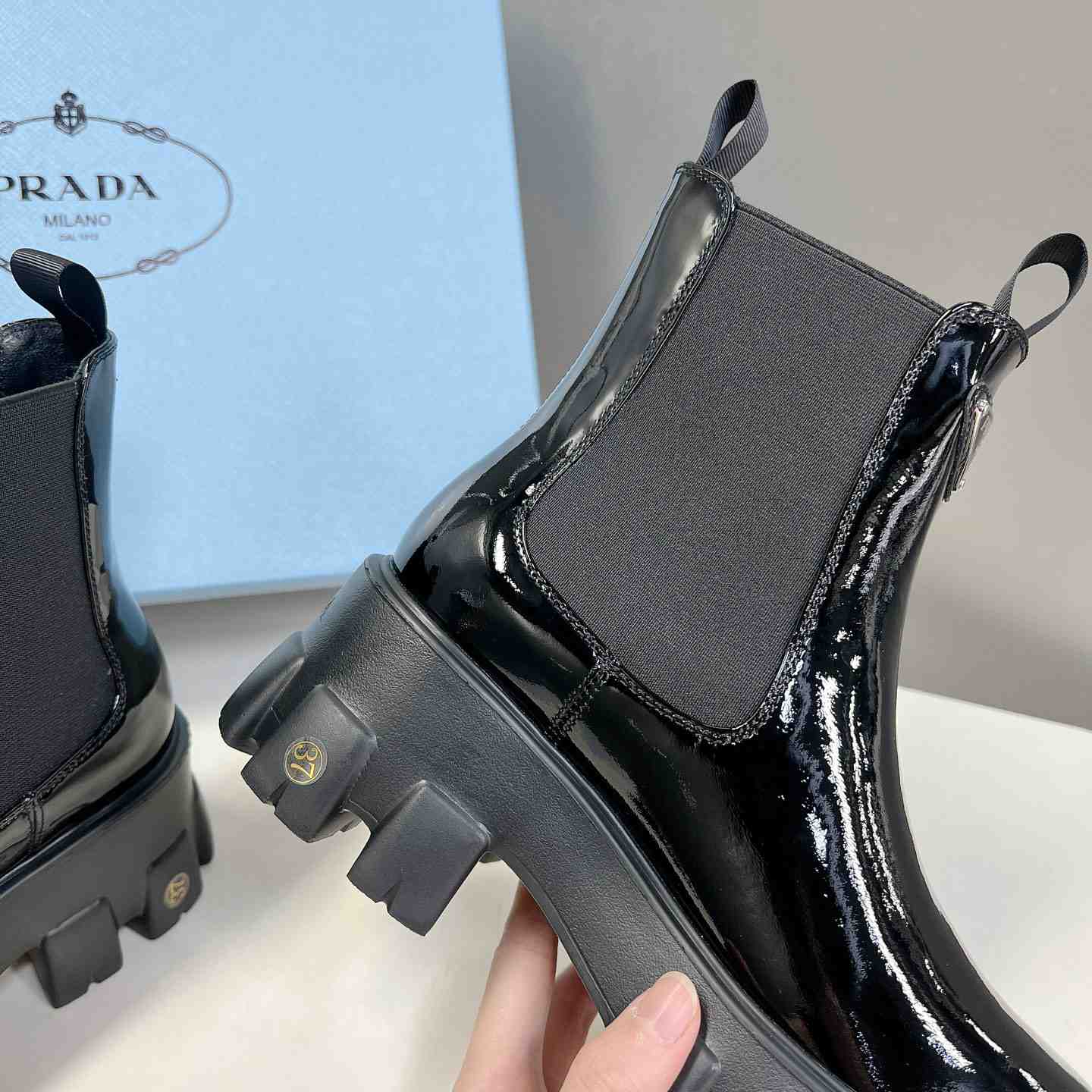 Prada Monolith Ankle Boots - DopestKickz