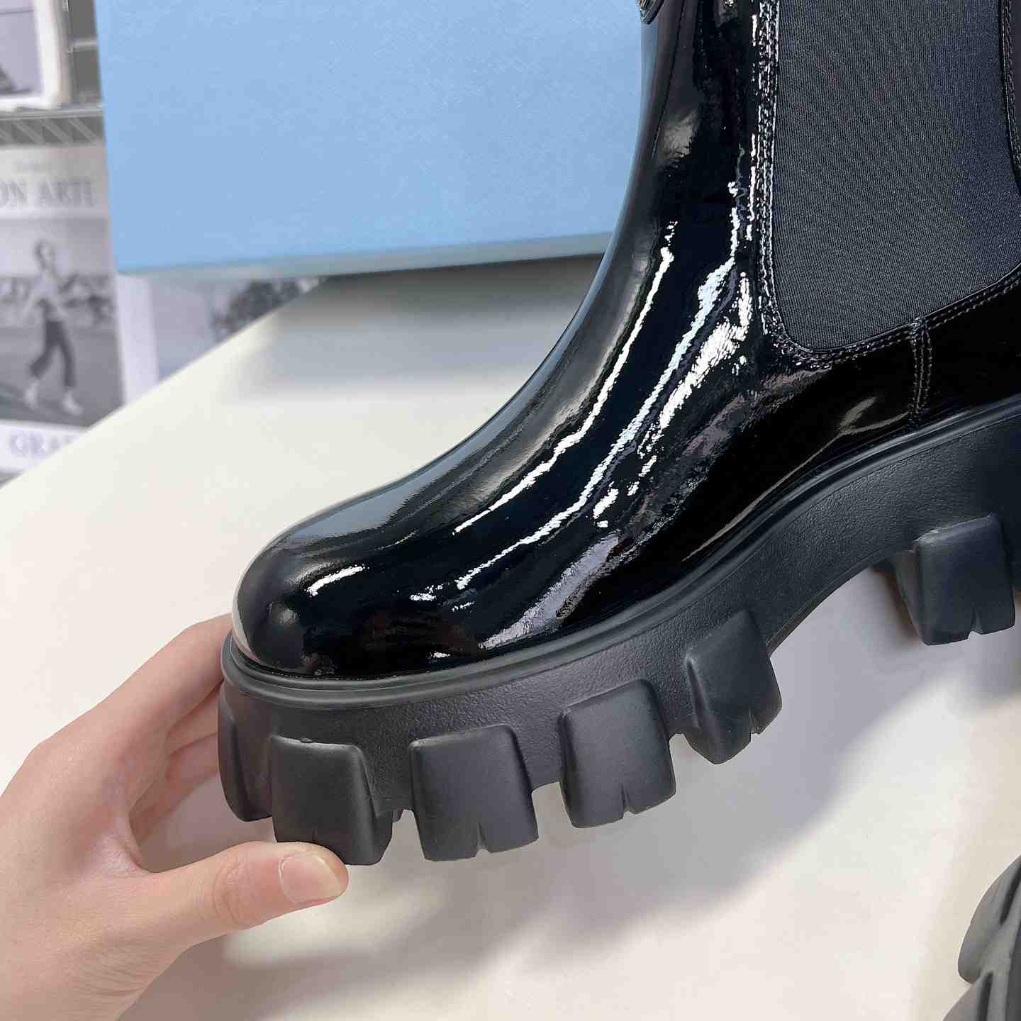 Prada Monolith Ankle Boots - DopestKickz