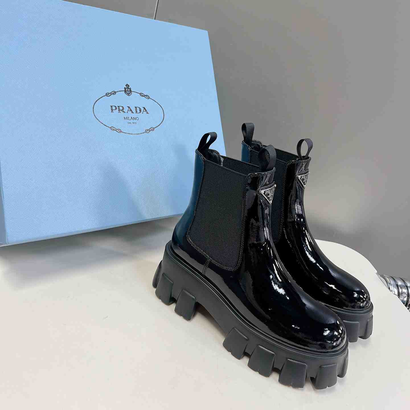 Prada Monolith Ankle Boots - DopestKickz