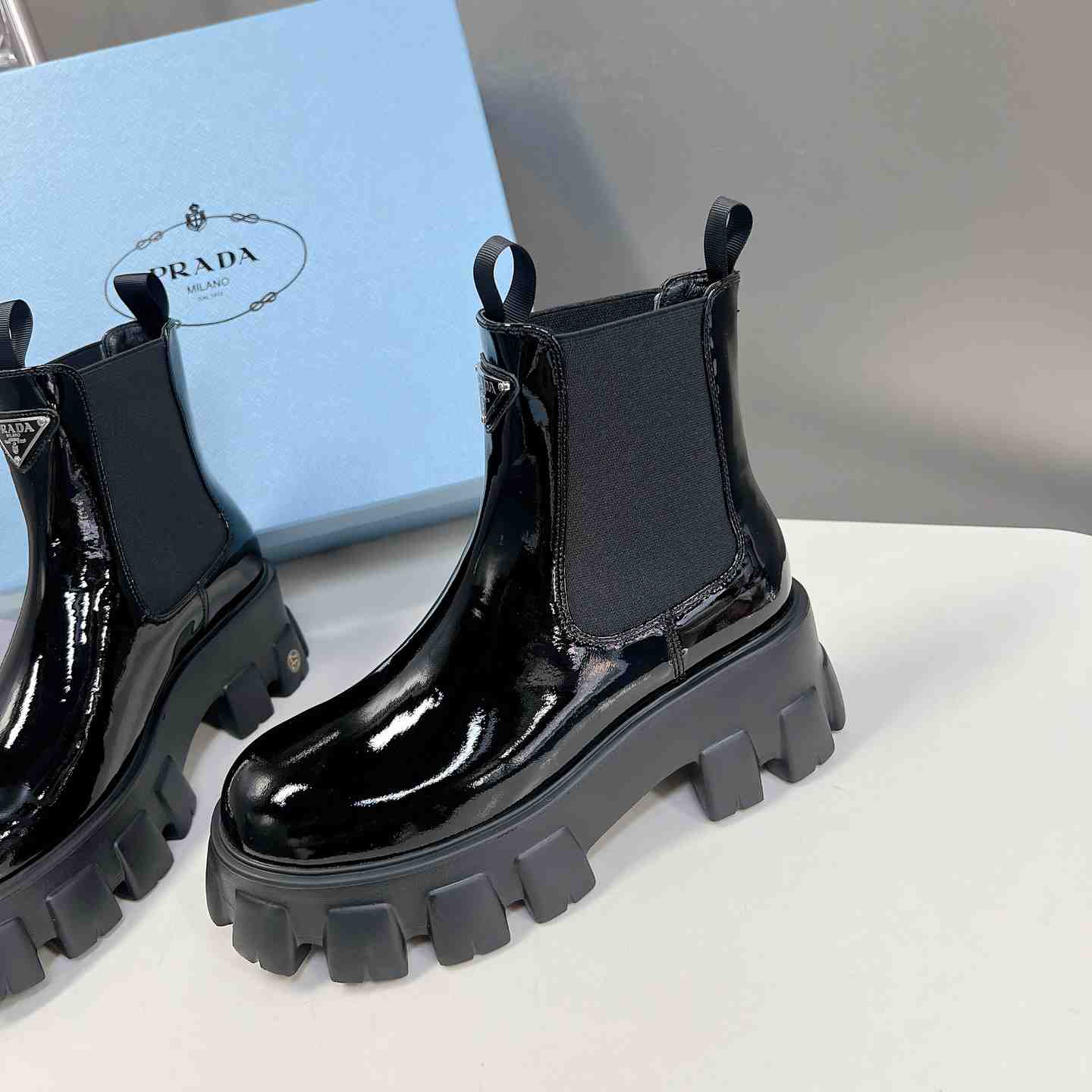 Prada Monolith Ankle Boots - DopestKickz