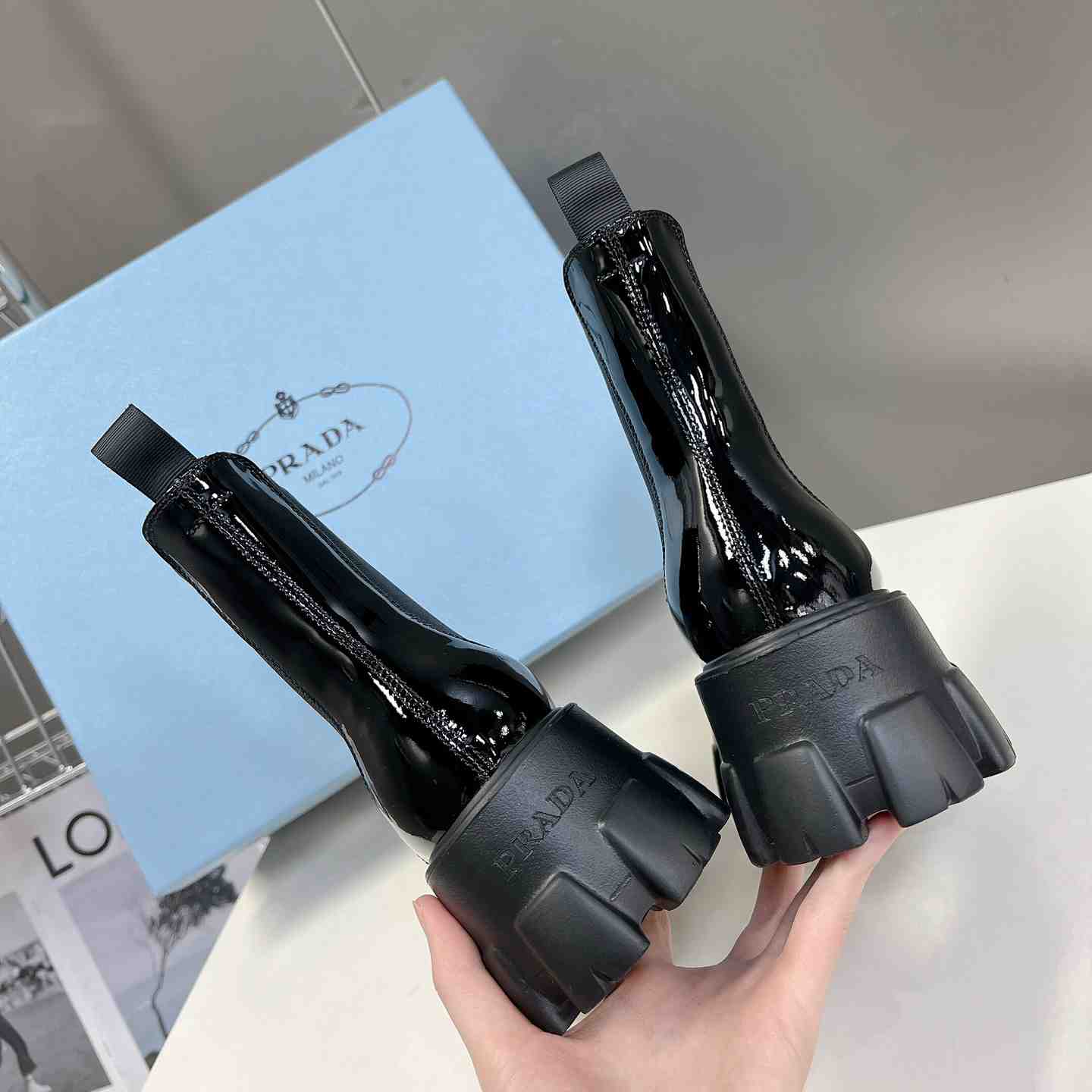 Prada Monolith Ankle Boots - DopestKickz