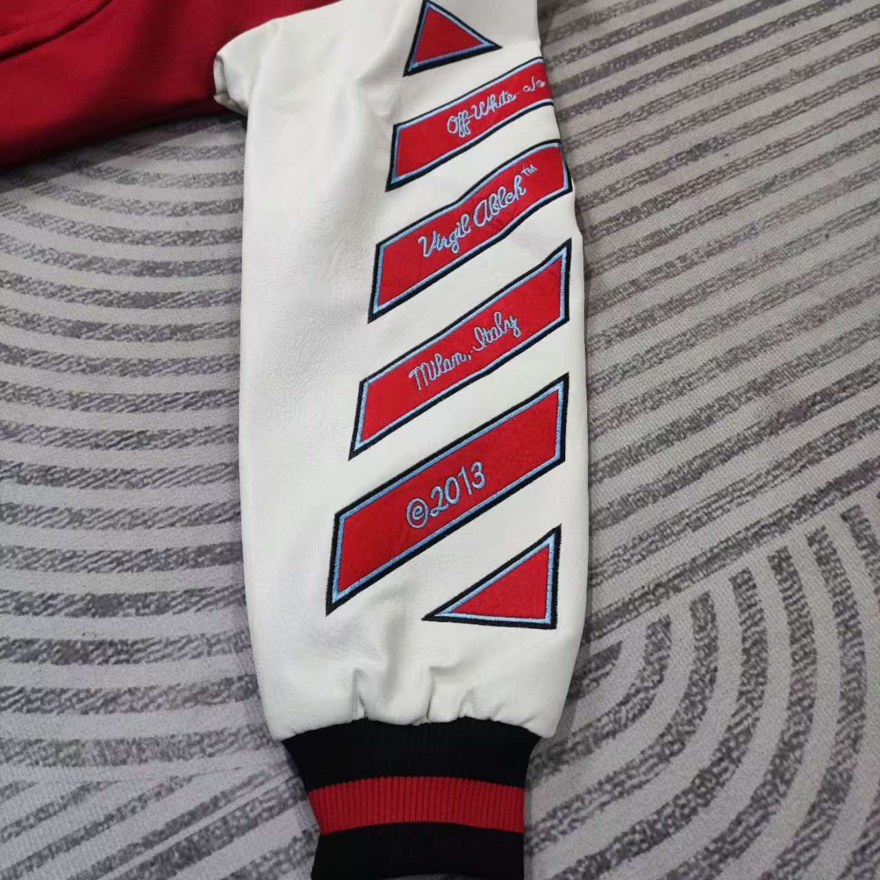 Off-White Patchwork Bomber Jacket - DopestKickz