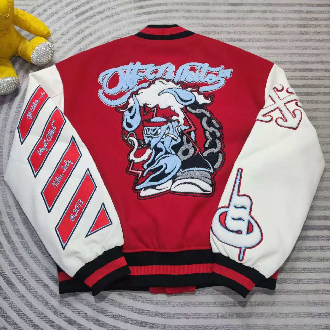 Off-White Patchwork Bomber Jacket - DopestKickz