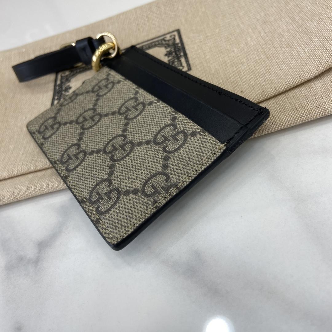 Gucci GG Emblem Card Case With Strap - DopestKickz