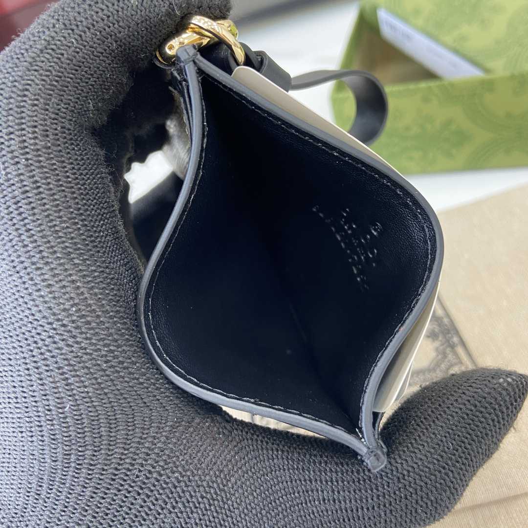 Gucci GG Emblem Card Case With Strap - DopestKickz