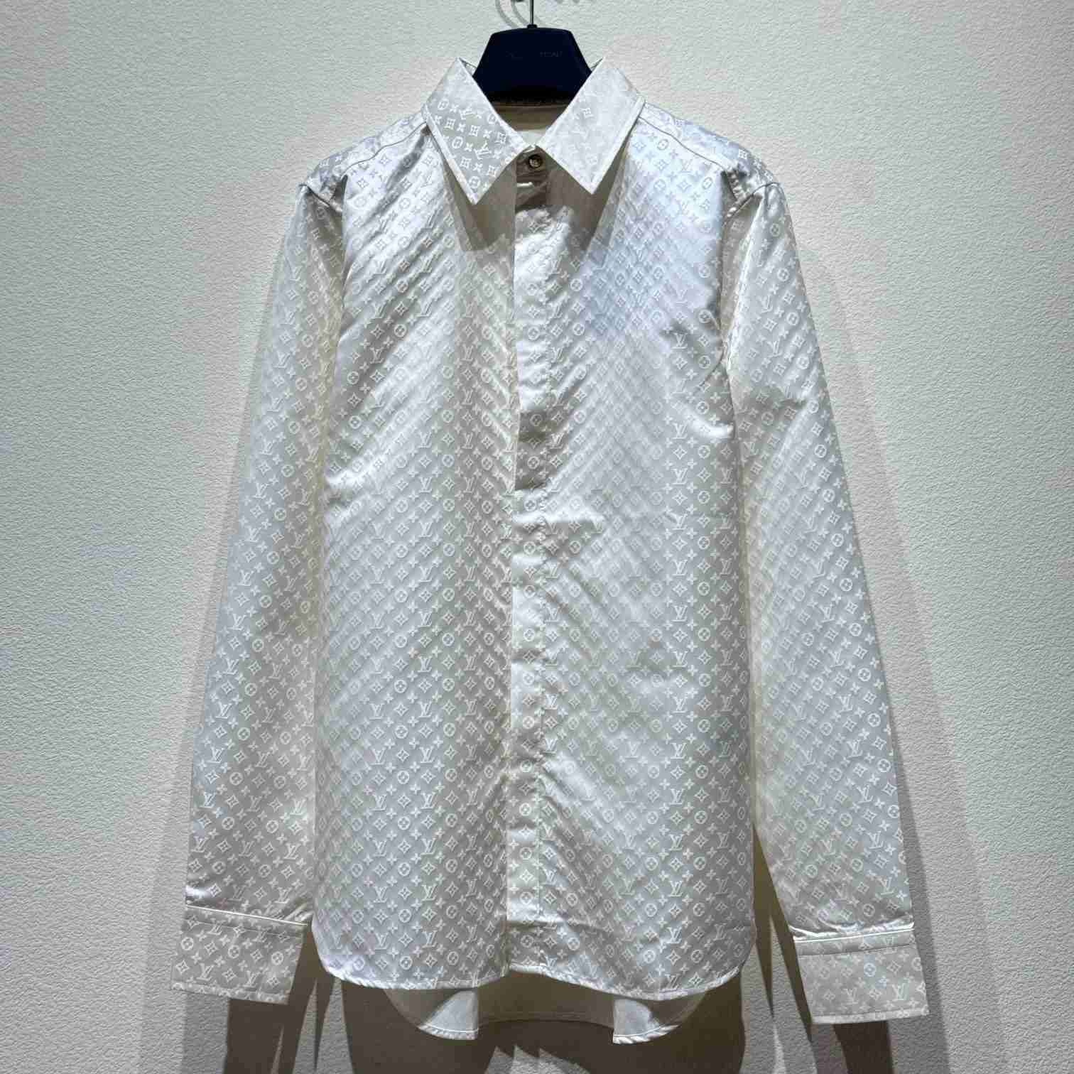 Louis Vuitton Monogram Long-Sleeved Shirt    - DopestKickz