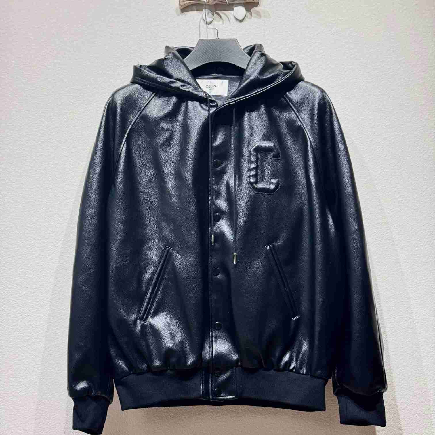 Celine Hooded Leather Jacket - DopestKickz