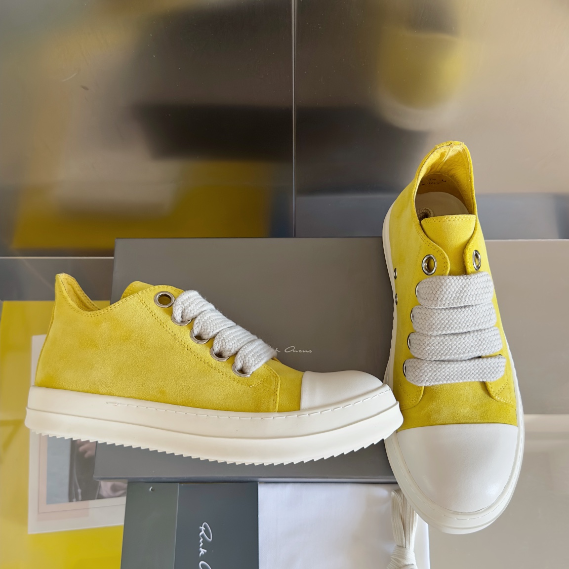 Rick Owens Laces Low-top  Sneakers - DopestKickz