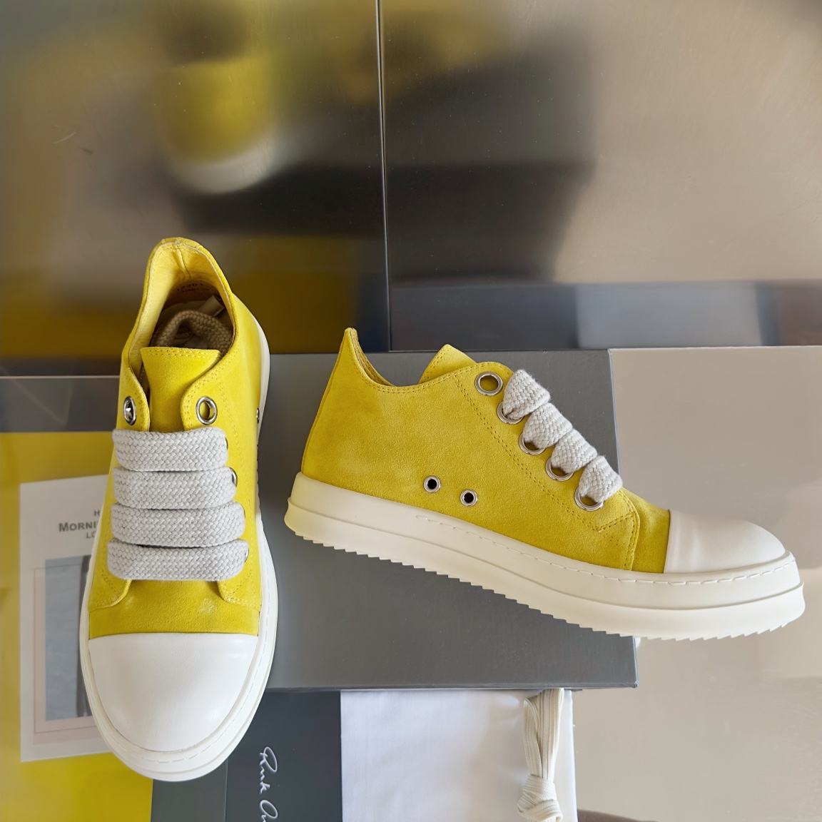 Rick Owens Laces Low-top  Sneakers - DopestKickz
