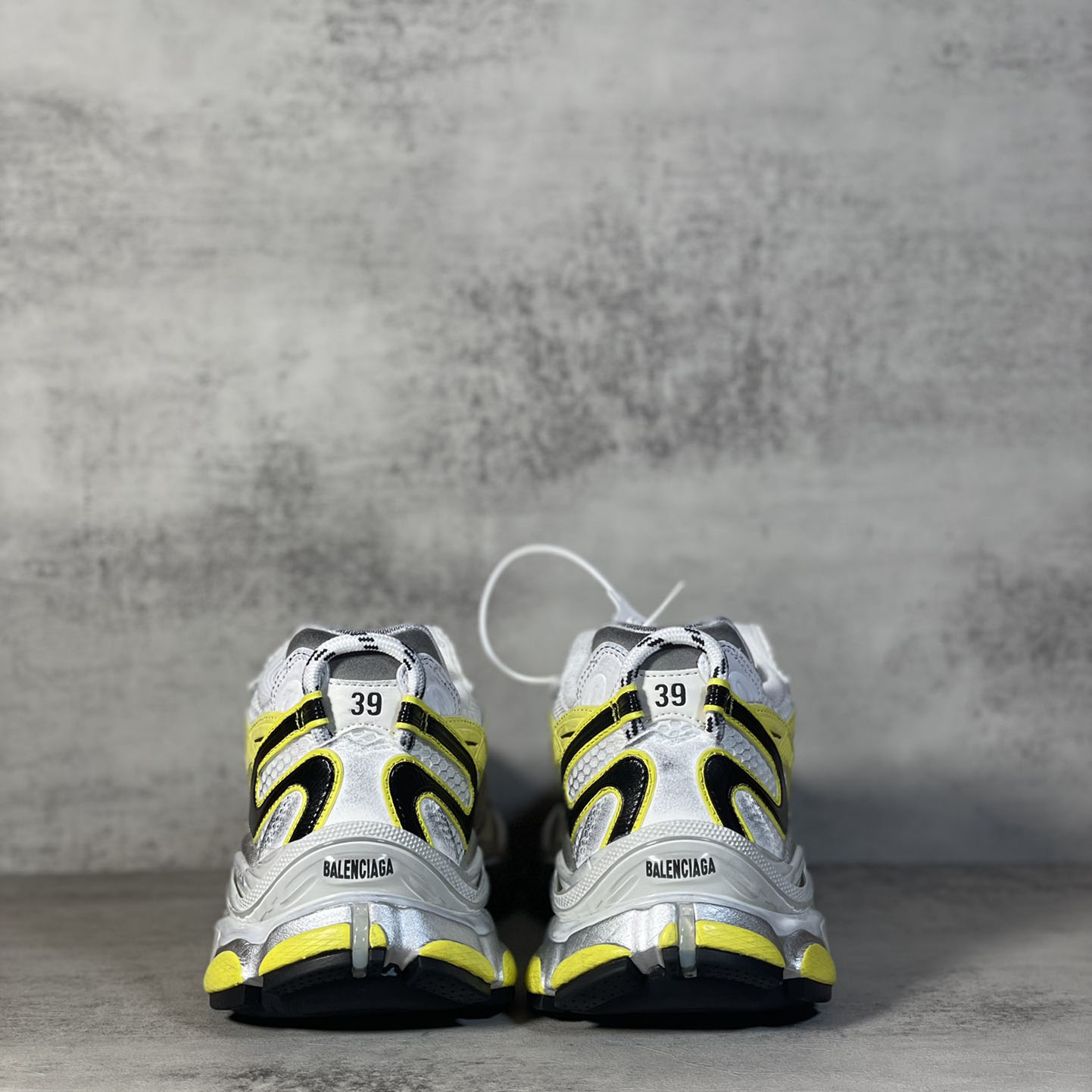 Balenciaga Runner 2.0 Sneaker In White, Yellow And Black Mesh And Polyurethane - DopestKickz