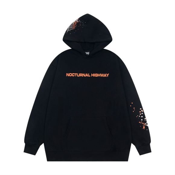Sp5der Nocturnal Highway Cotton Hoodie - DopestKickz