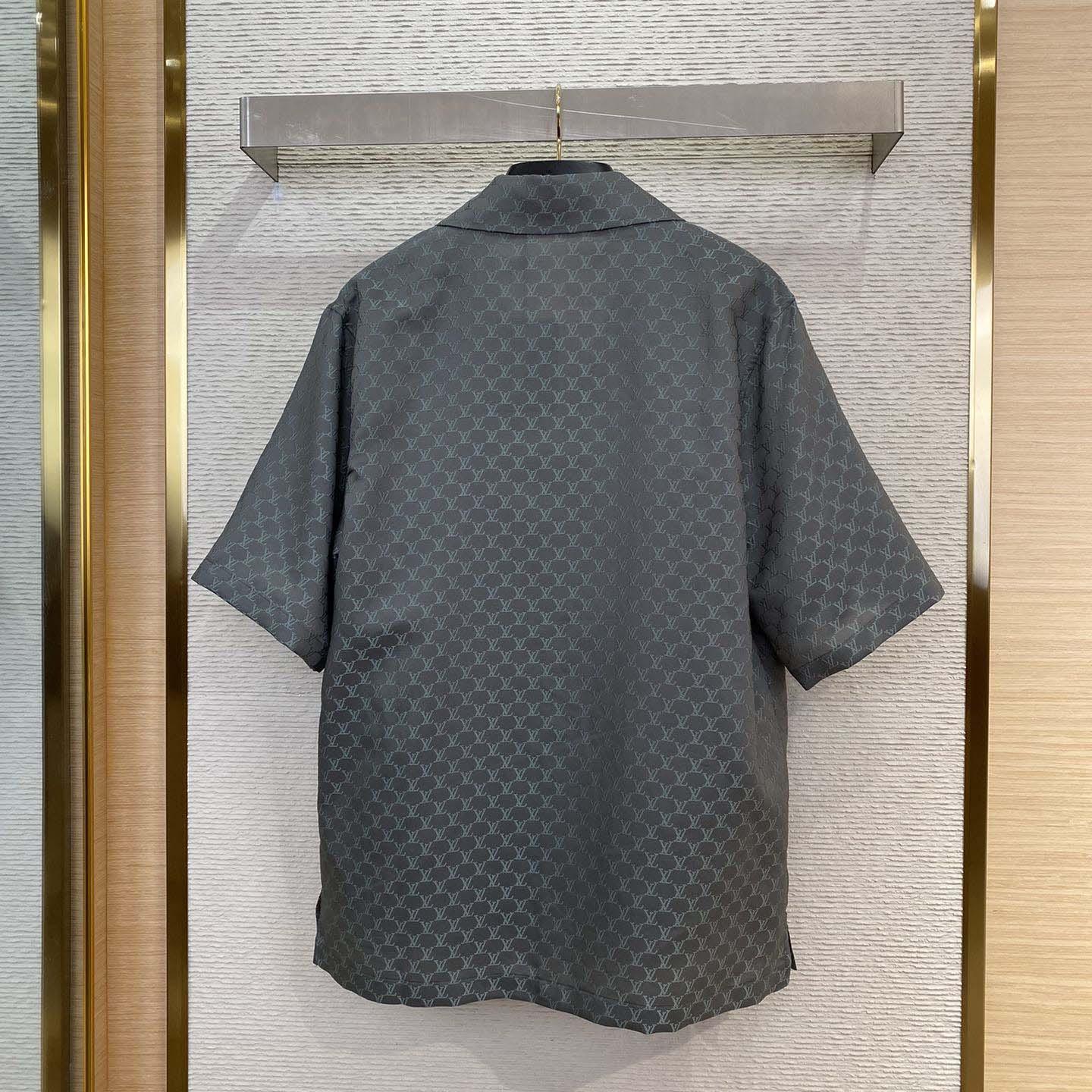 Louis Vuitton Short-Sleeved Jacquard Silk-Blend Shirt    - DopestKickz