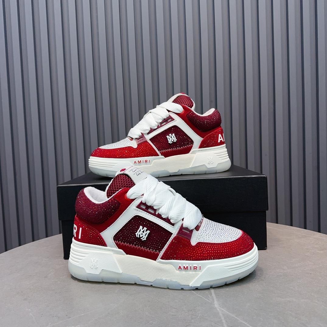 Amiri Crystal MA-1 Leather Sneakers - DopestKickz