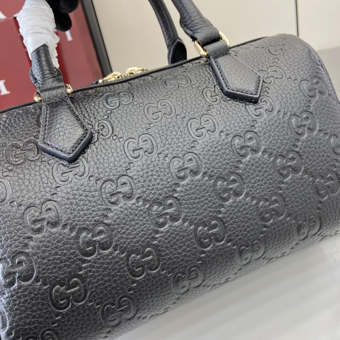 Gucci GG Emblem Small Top Handle Bag - DopestKickz