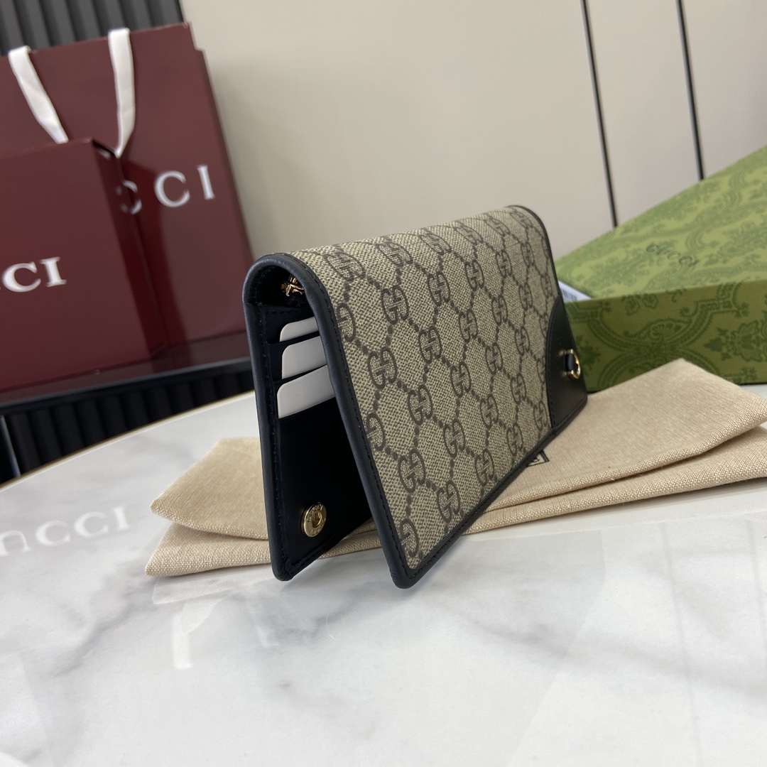 Gucci GG Emblem Continental Wallet   - DopestKickz