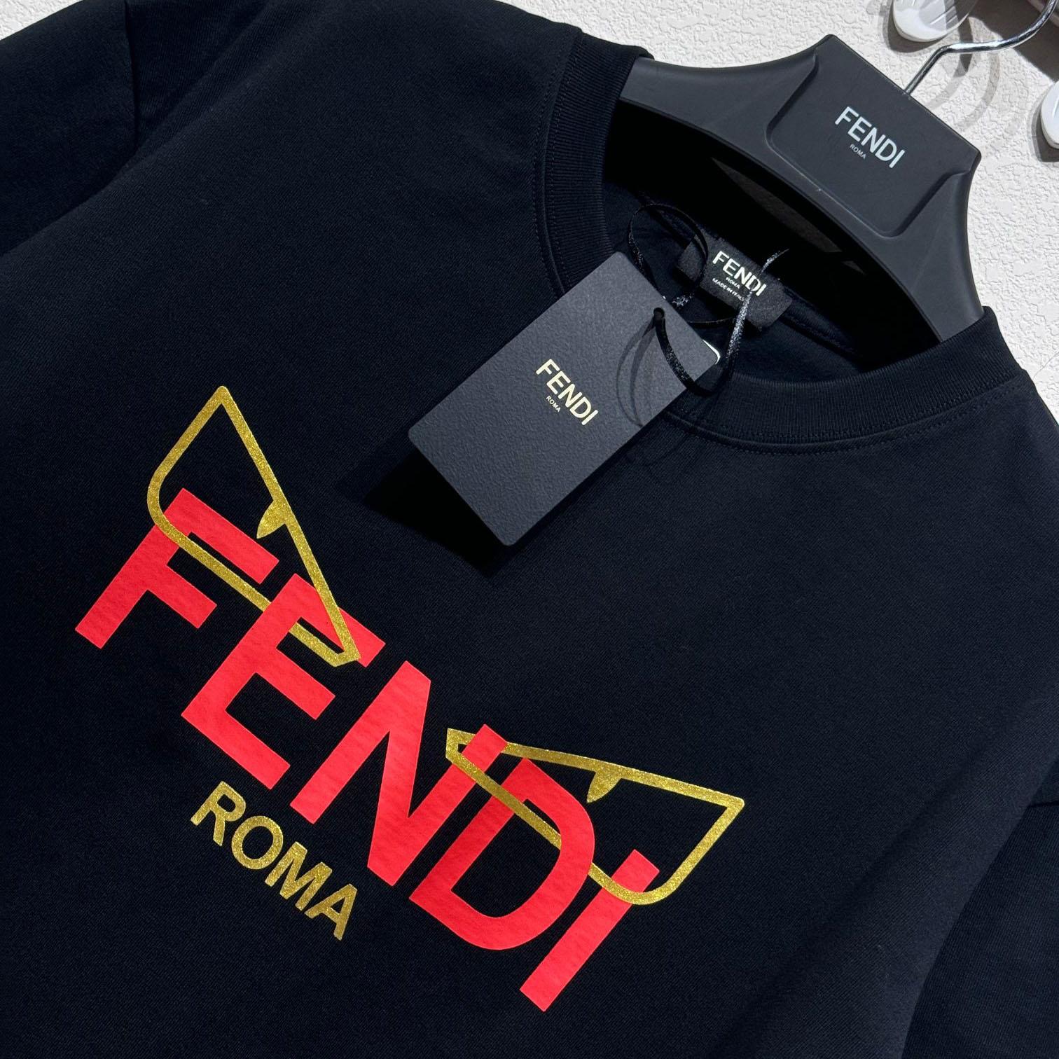 Fendi Short-Sleeved Crew Neck T-Shirt  - DopestKickz