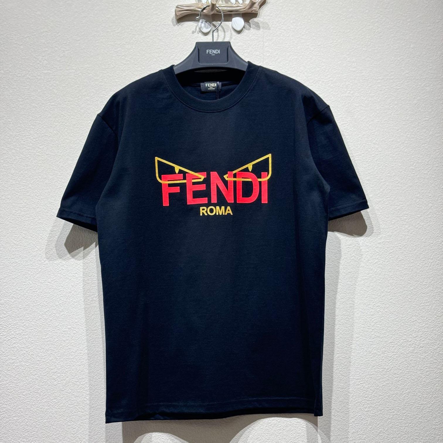 Fendi Short-Sleeved Crew Neck T-Shirt  - DopestKickz