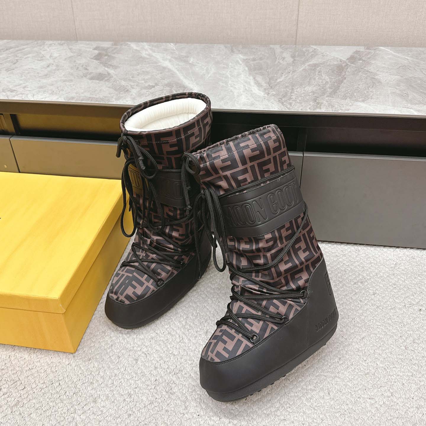 Fendi FF Motif Moon Boots - DopestKickz
