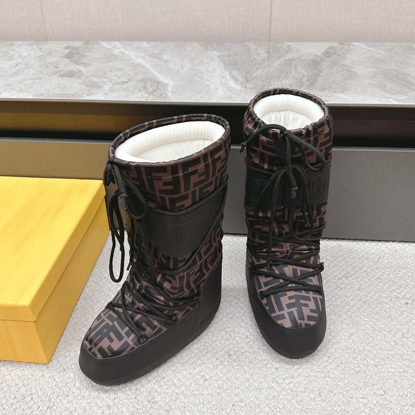 Fendi FF Motif Moon Boots - DopestKickz