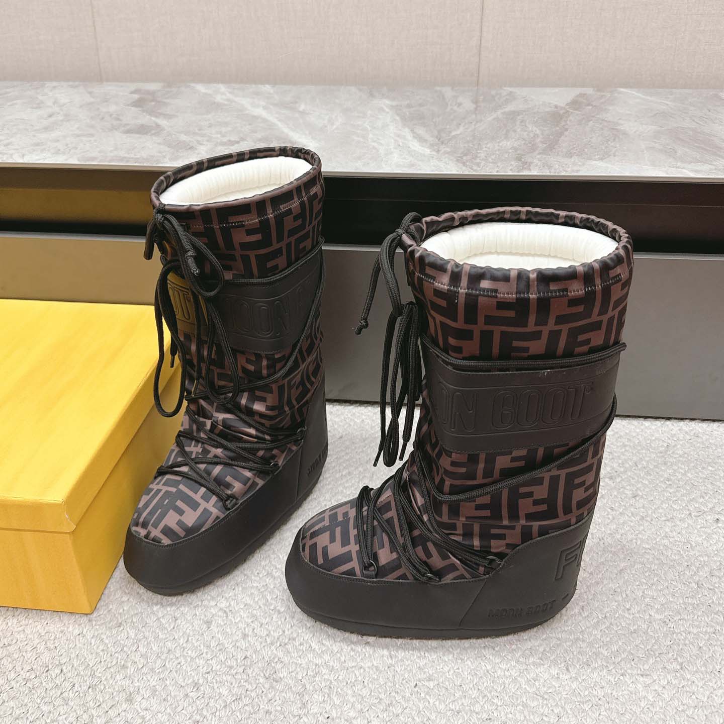 Fendi FF Motif Moon Boots - DopestKickz