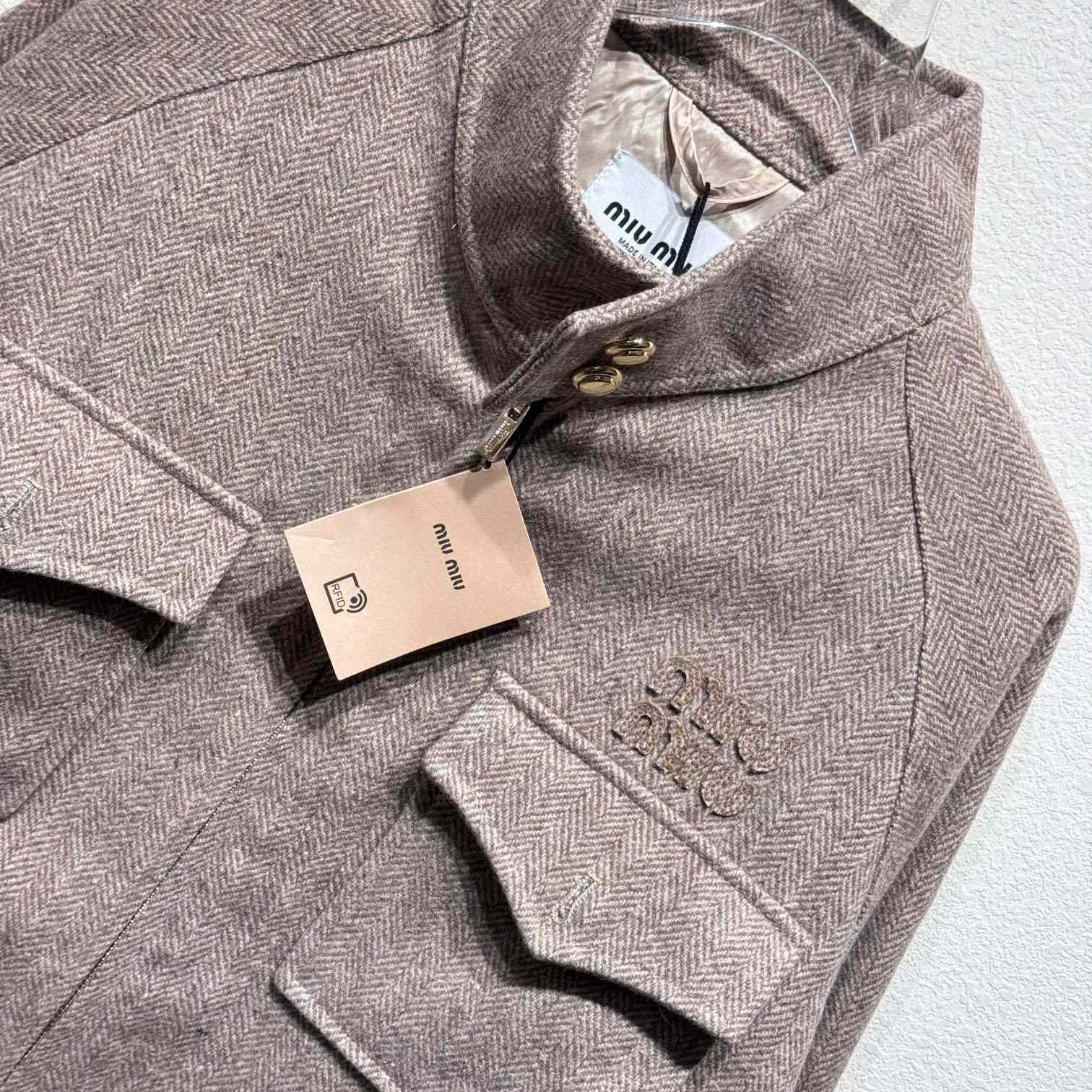 Miu Miu Chevron Blouson Jacket - DopestKickz