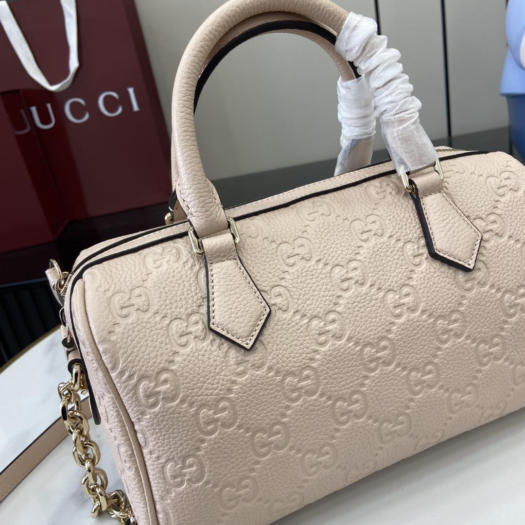 Gucci GG Emblem Small Top Handle Bag - DopestKickz