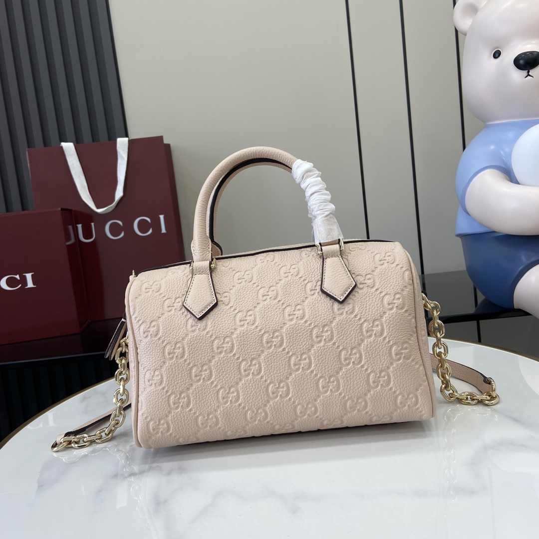Gucci GG Emblem Small Top Handle Bag - DopestKickz