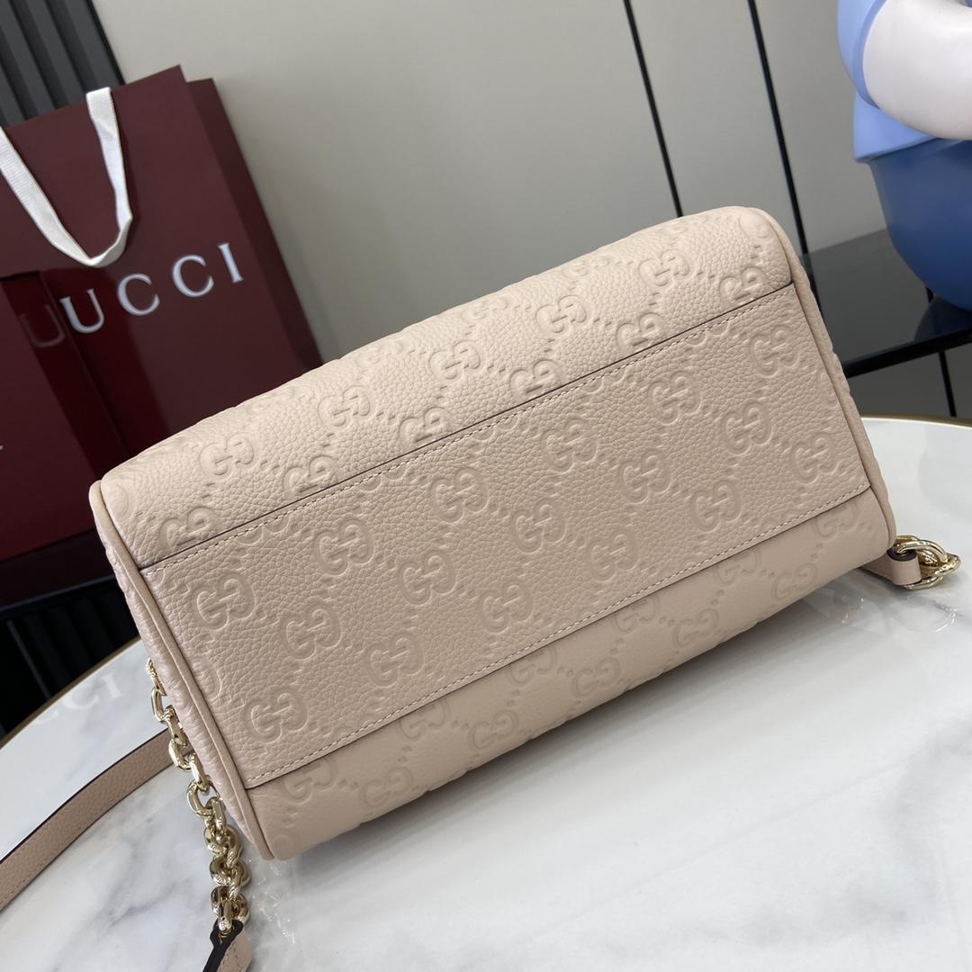 Gucci GG Emblem Small Top Handle Bag - DopestKickz