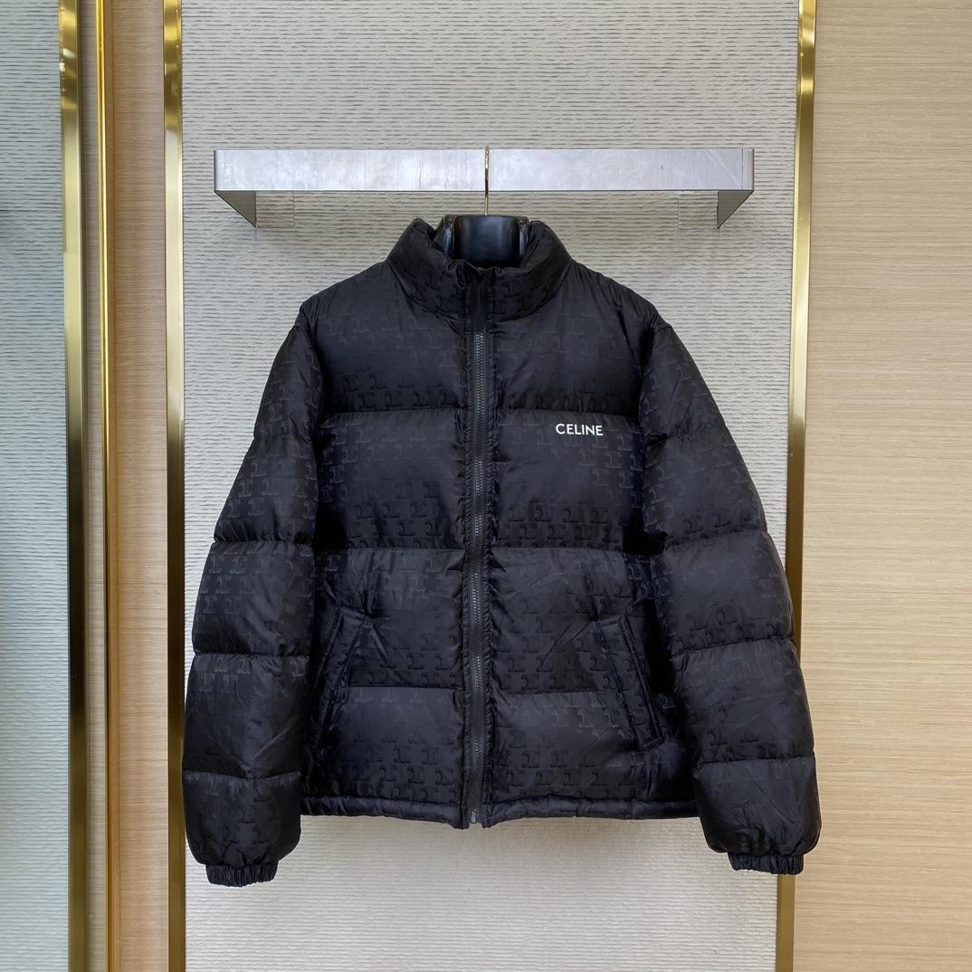 Celine Down Jacket In Triomphe Nylon Jacquard  - DopestKickz