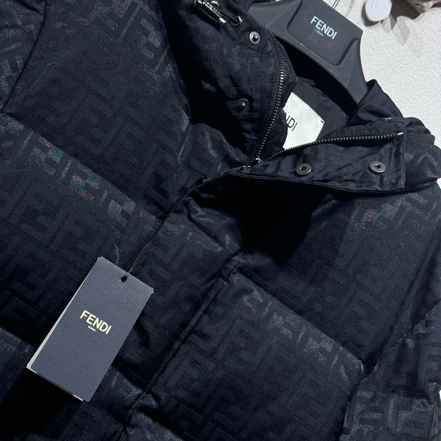 Fendi Black FF Nylon Down Jacket - DopestKickz