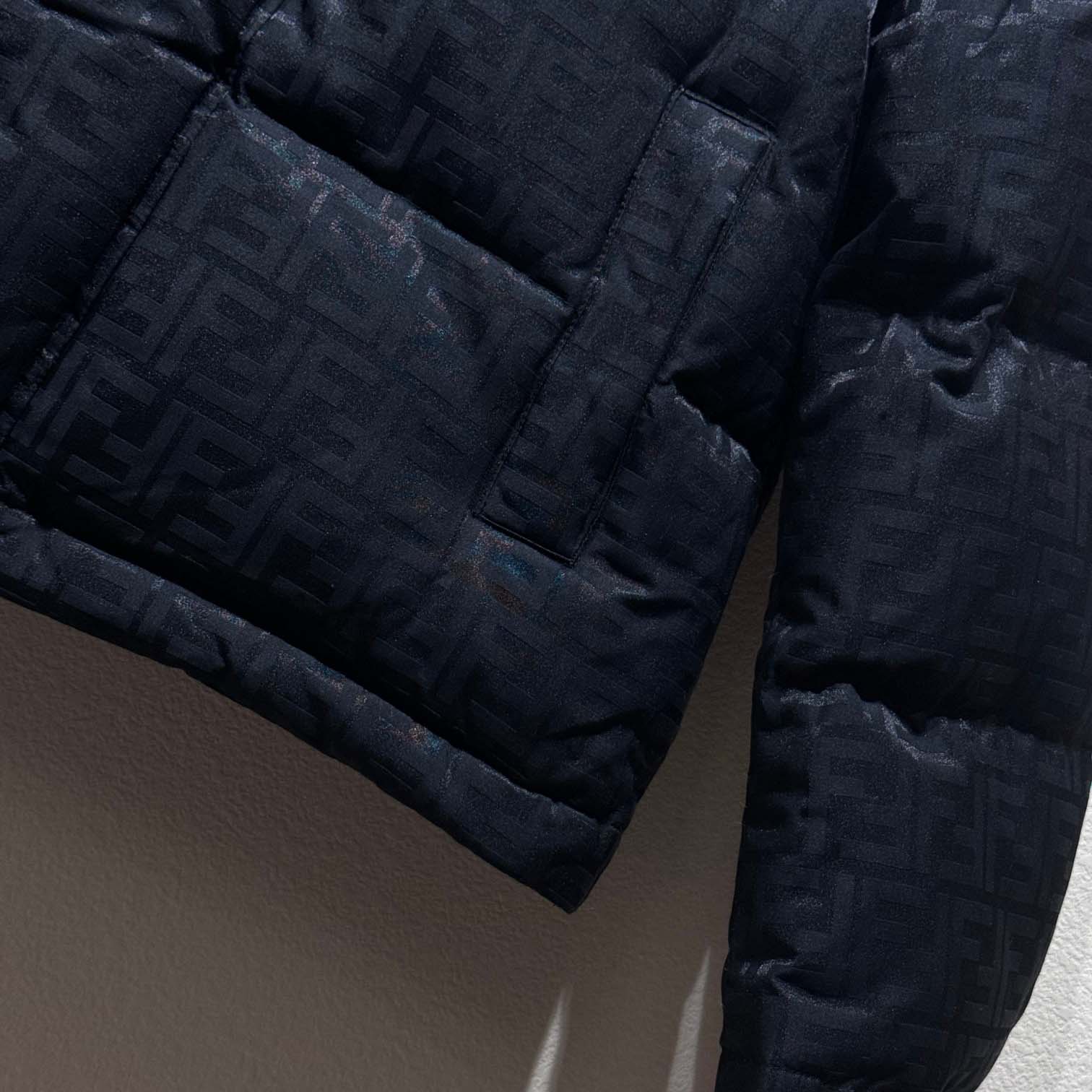 Fendi Black FF Nylon Down Jacket - DopestKickz