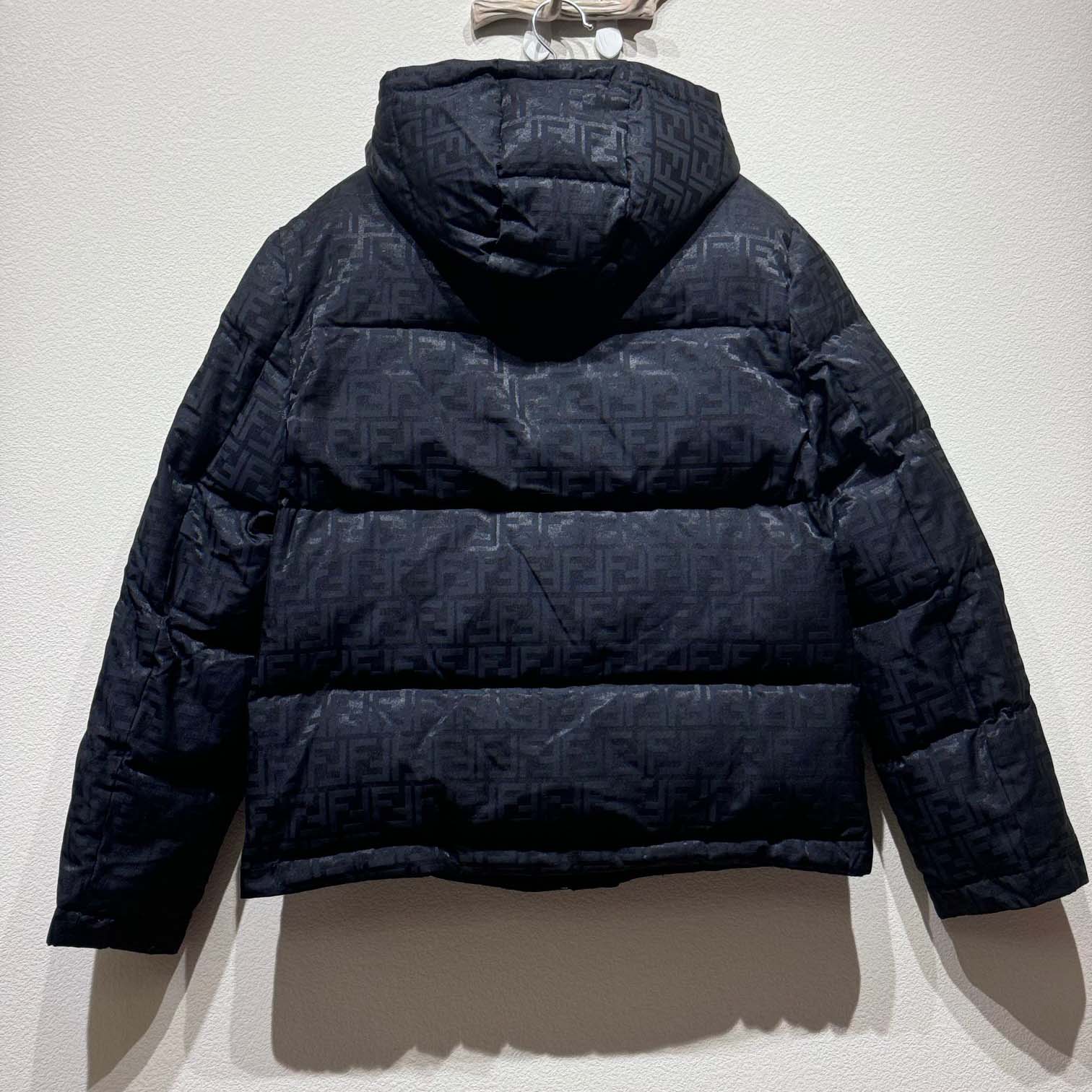 Fendi Black FF Nylon Down Jacket - DopestKickz