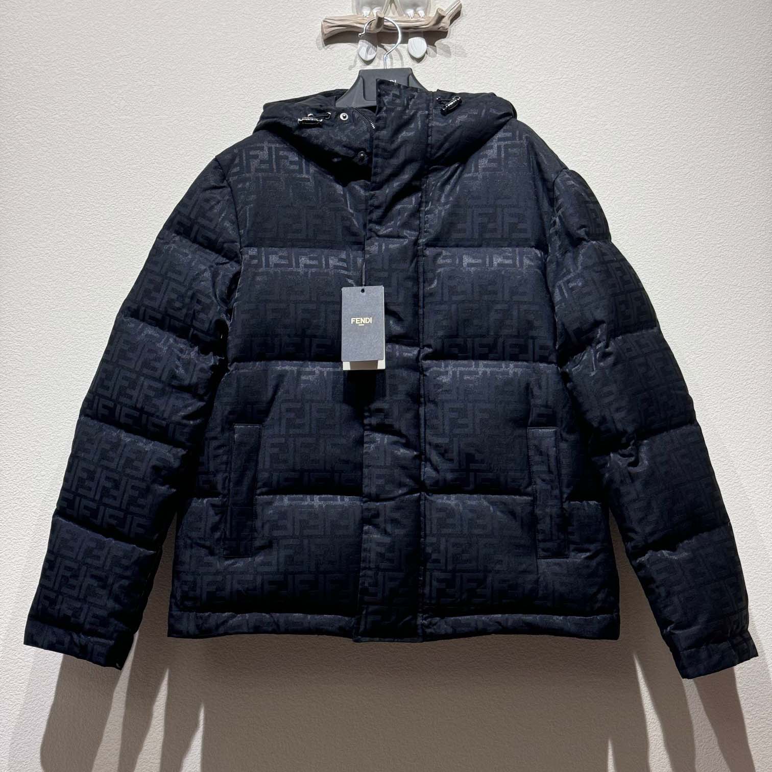 Fendi Black FF Nylon Down Jacket - DopestKickz