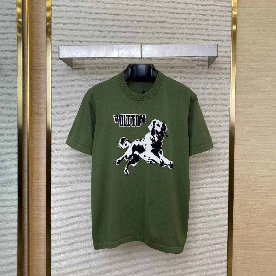 Louis Vuitton Short-Sleeved Cotton Crewneck  1AGJS2 - DopestKickz