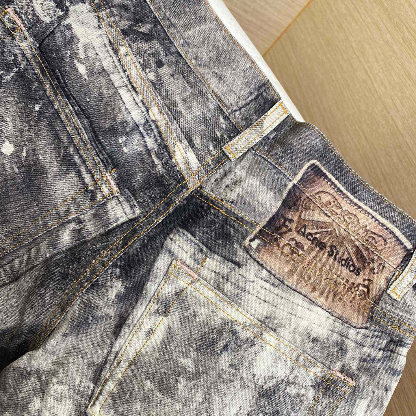 Acne Studios Paint Splatter Denim - DopestKickz