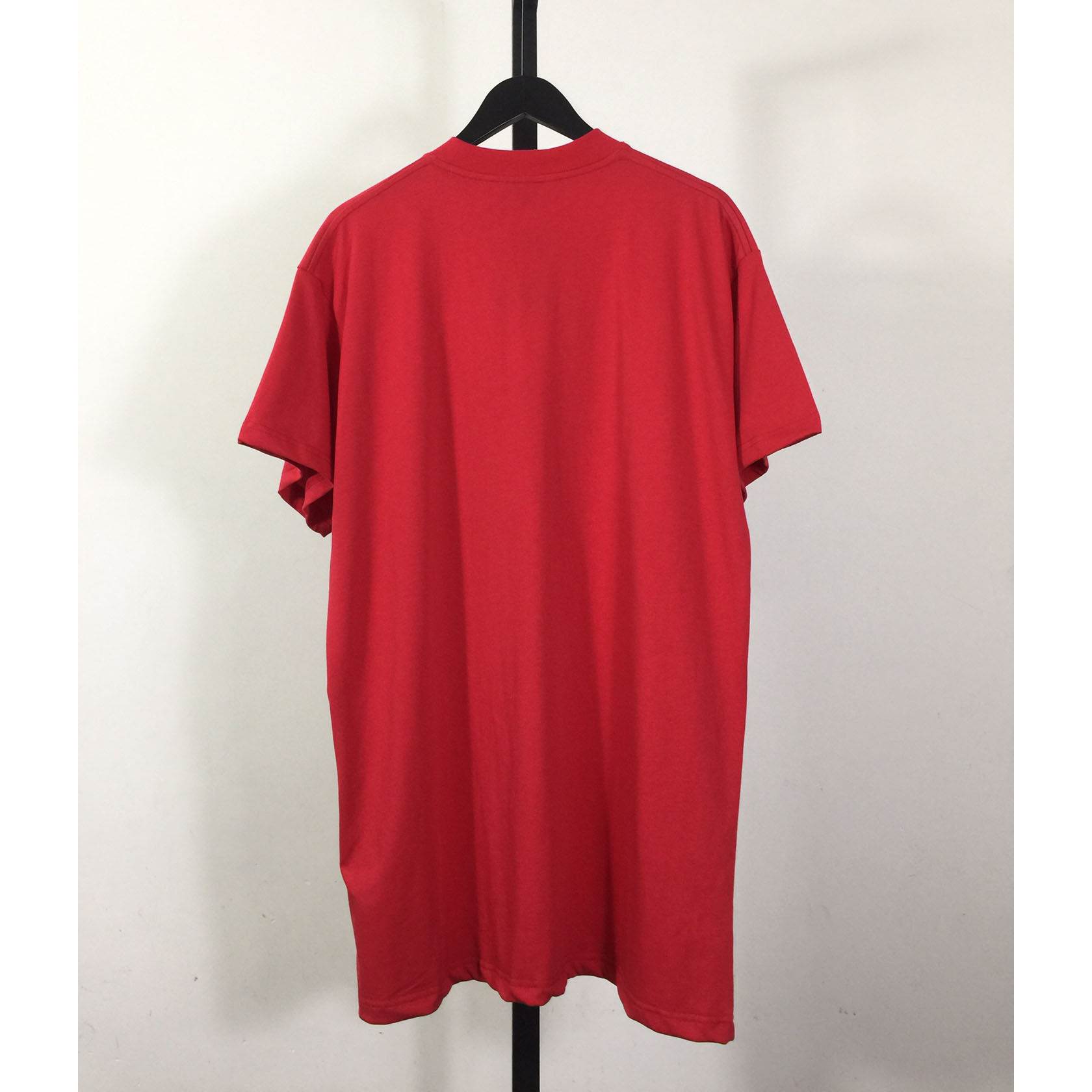 Balenciaga Red White Paris Logo Printed Cotton T-shirt - DopestKickz