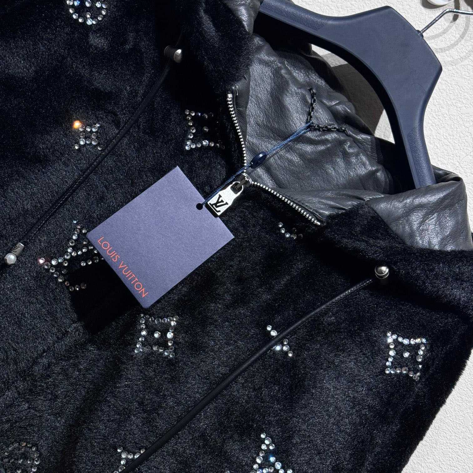 Louis Vuitton MNG Embellished Shearling Hoodie - DopestKickz