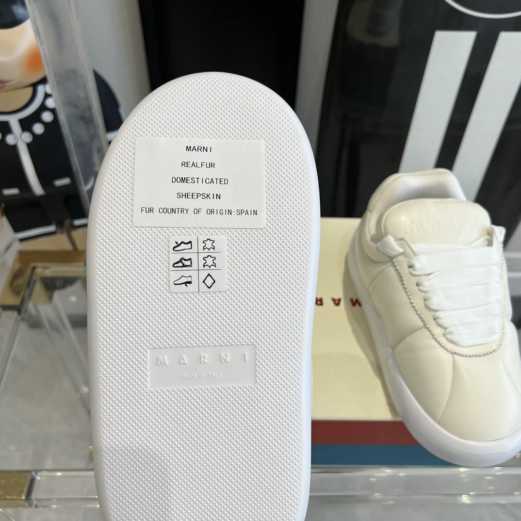 Marni White Leather Bigfoot 2.0 Sneaker - DopestKickz